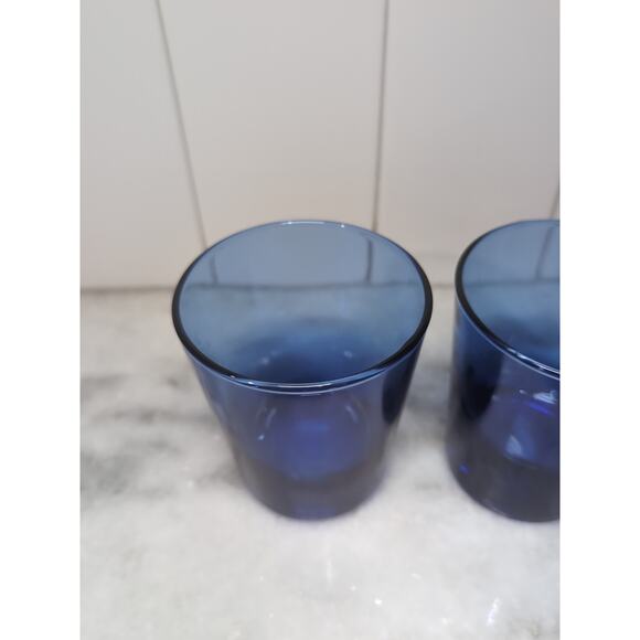 Anchor Hocking Cobalt Blue Whiskey Glasses,‎ Old Fashioned Glasses, Barware - Picture 5 of 9